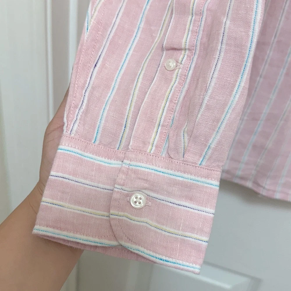 NWT J.Crew Baird McNutt Irish Linen Point-Collar Shirt